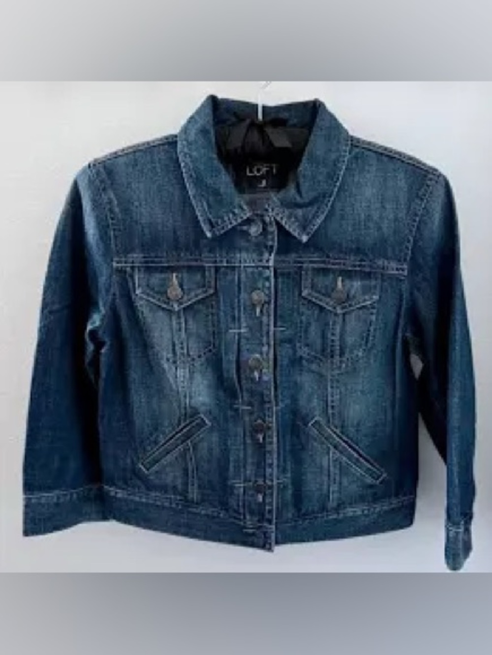 LOFT Blue Denim Button-Up Jean Jacket